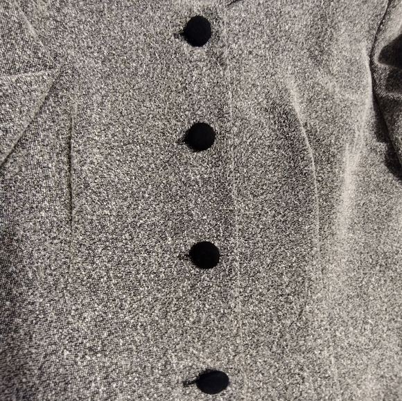 Vintage Women's petite Plaza South Jacket Black blend cuffs collar size 8 - Picture 5 of 6